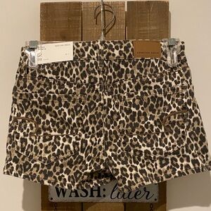 American Eagle Outfitters Animal Print Jean Shorts